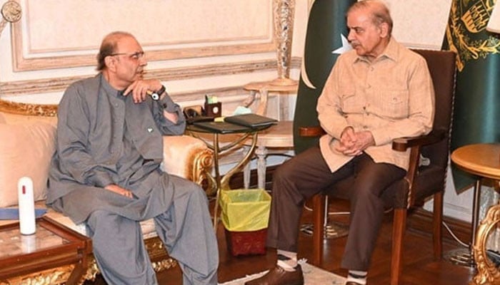 صدرِ-زرداری-سے-وزیرِ-اعظم-شہباز-شریف-کی-ملاقات،-اہم-امور-پر-گفتگو