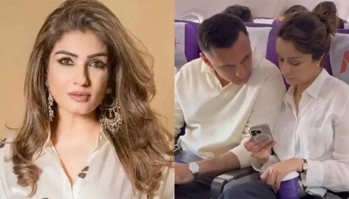 طیارے-میں-شردھا-کپور-کی-خفیہ-ویڈیو،-روینہ-ٹنڈن-کی-تنقید