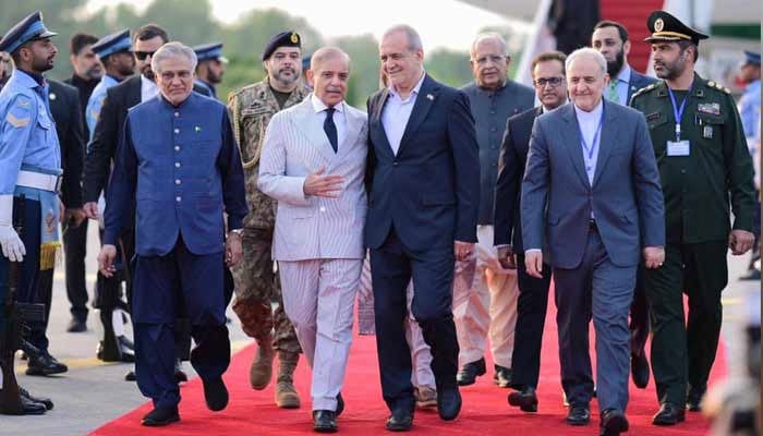 وزیراعظم-شہباز-شریف-سے-ایران-کے-صدر-مسعود-پزشکیان-کی-ملاقات